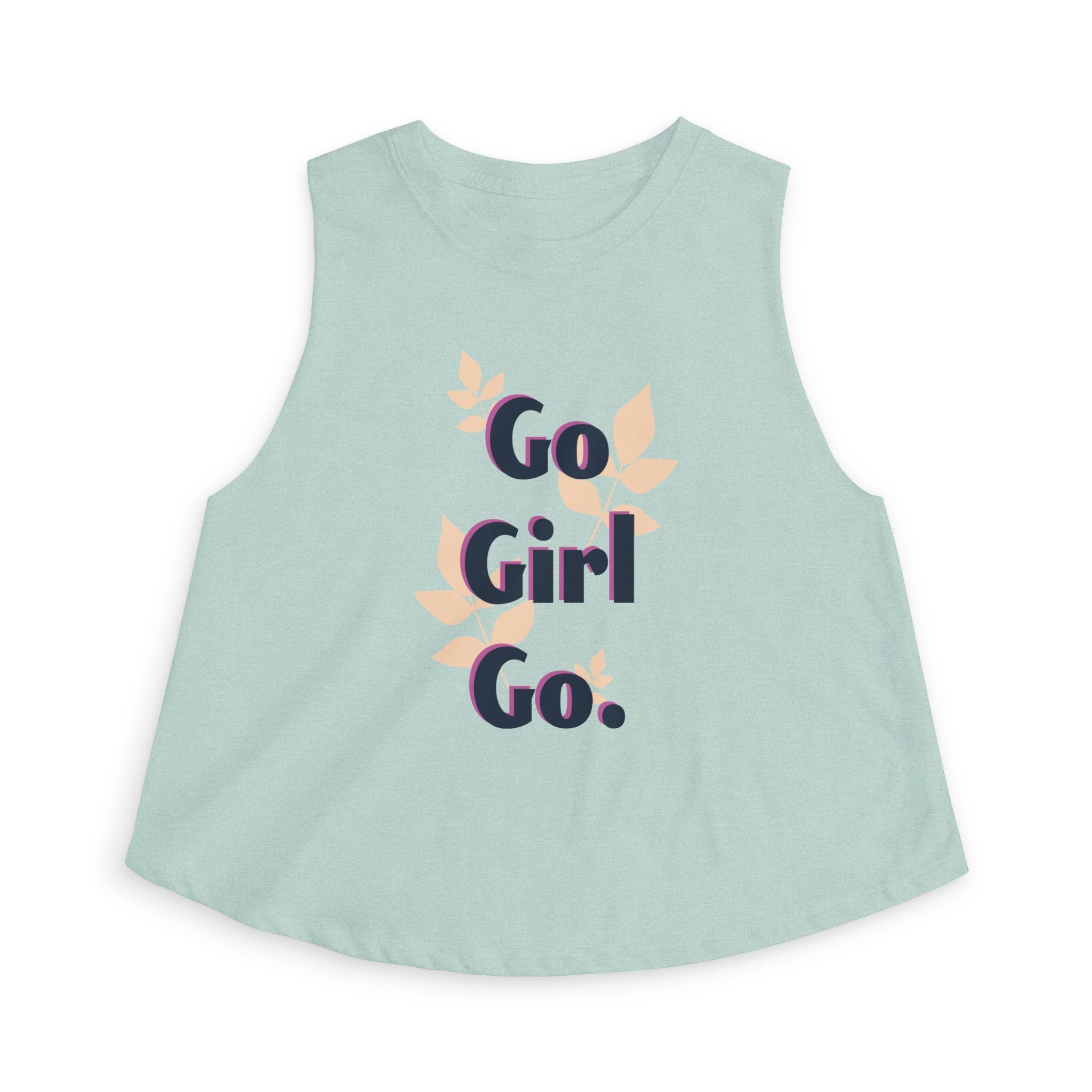 Go Girl Go Crop Top — Motivational Women's Sleeveless Tank