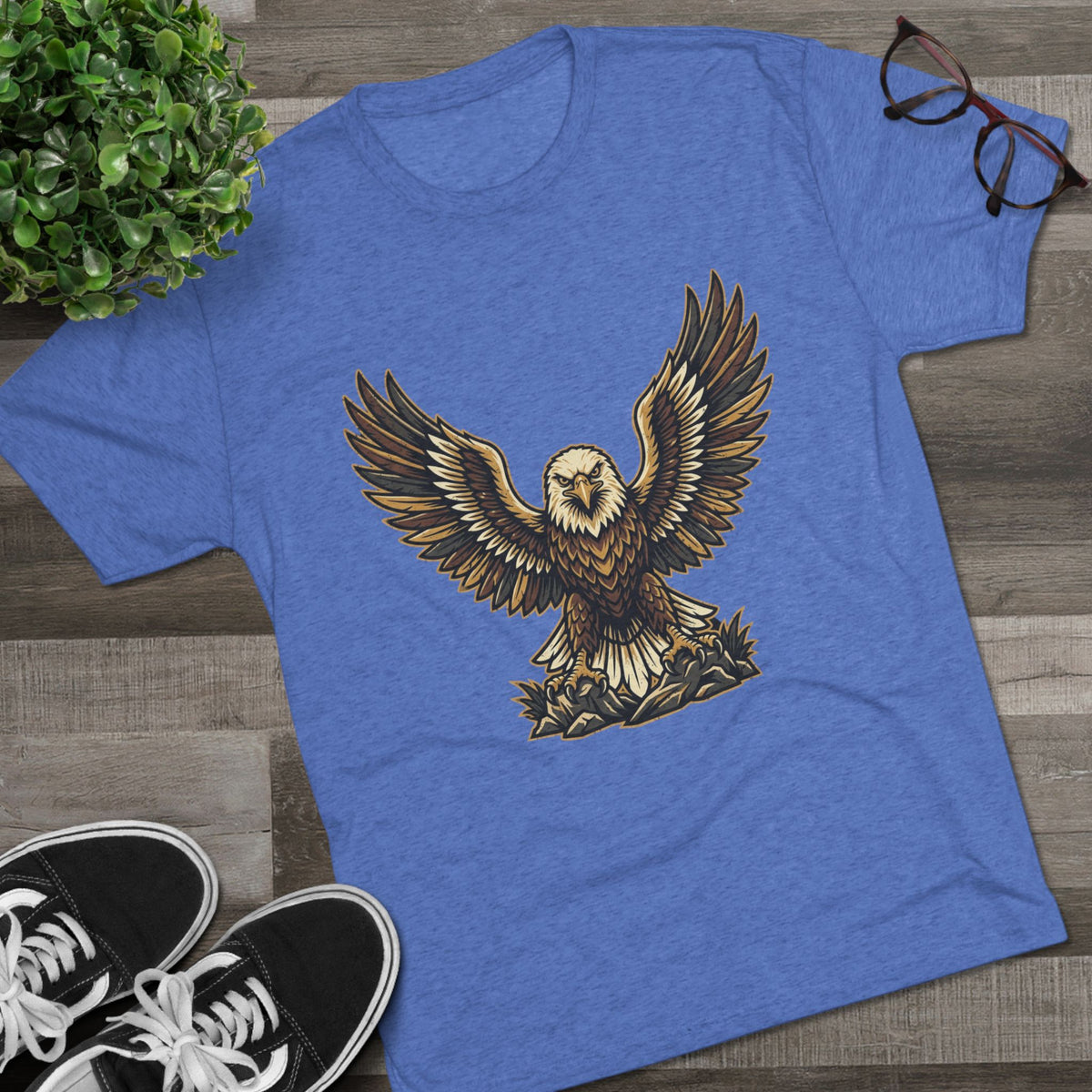 Vintage Eagle Graphic Tee — Bold Flying Eagle Illustration T-Shirt