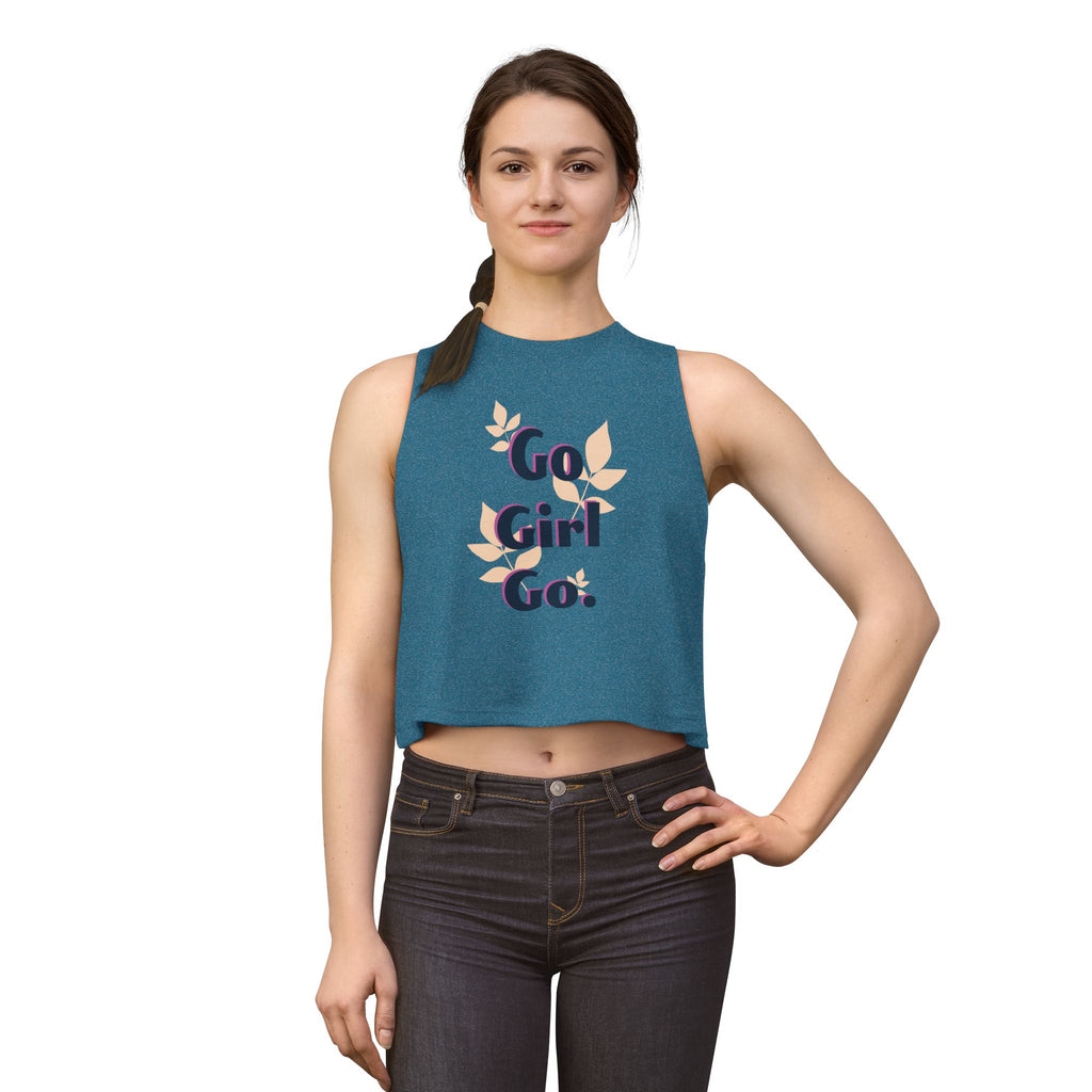 Go Girl Go Crop Top — Motivational Women's Sleeveless Tank