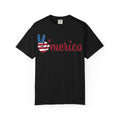 'Merica Flag Peace Sign T-Shirt — Patriotic USA 4th of July Tee