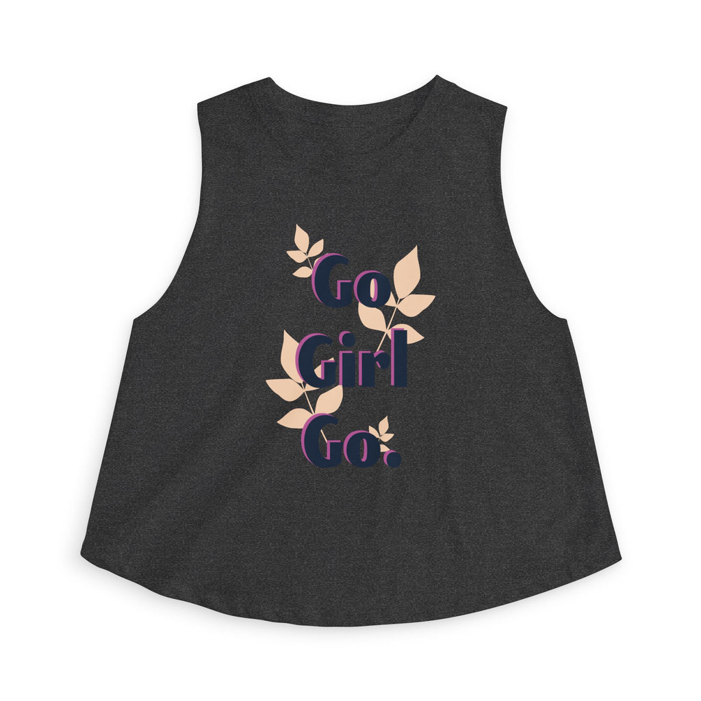 Go Girl Go Crop Top — Motivational Women's Sleeveless Tank