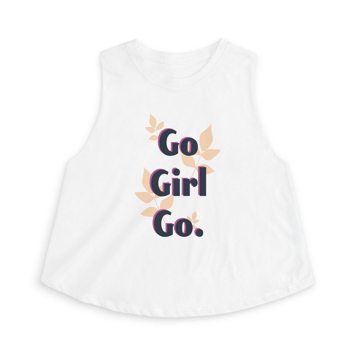 Go Girl Go Crop Top — Motivational Women's Sleeveless Tank