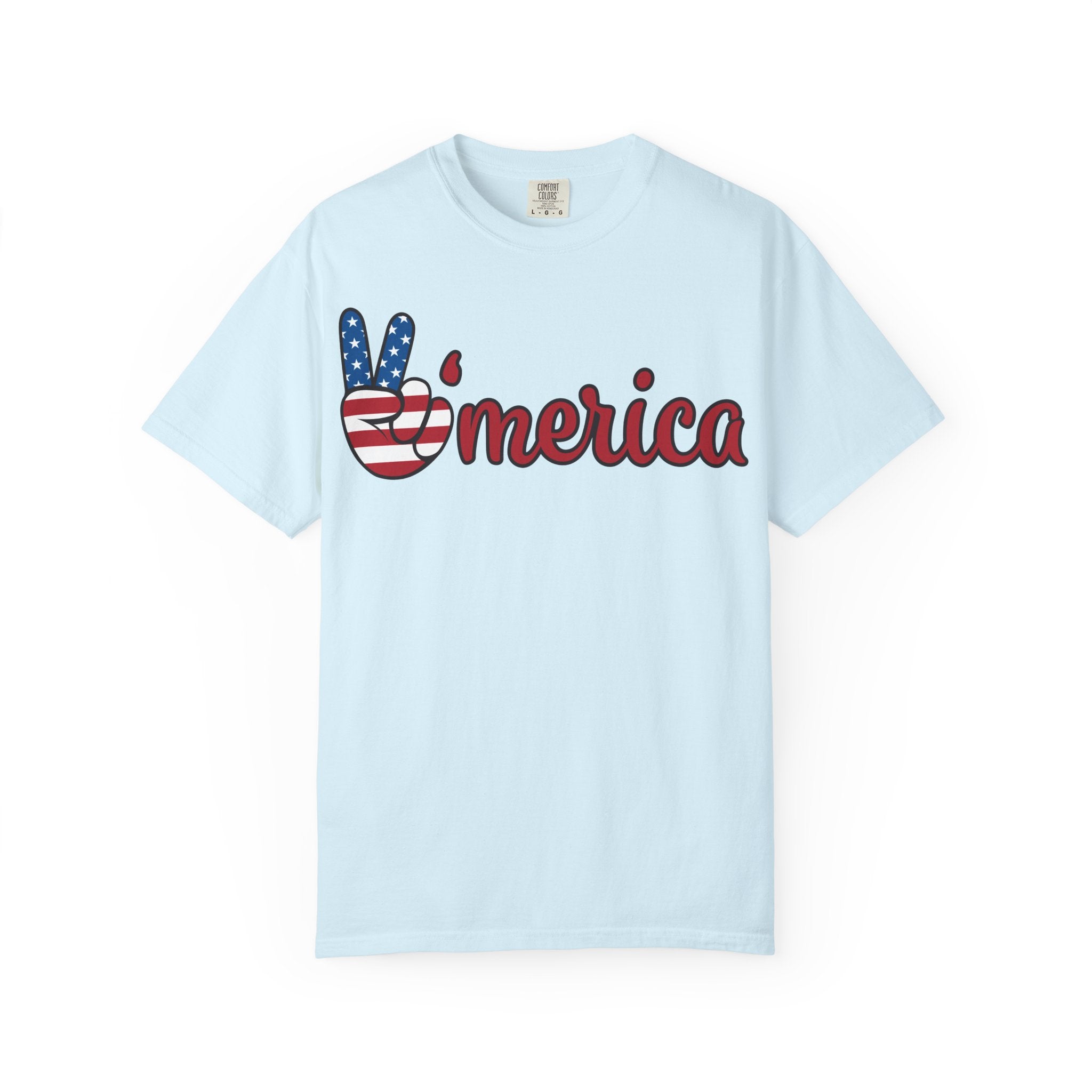 'Merica Flag Peace Sign T-Shirt — Patriotic USA 4th of July Tee