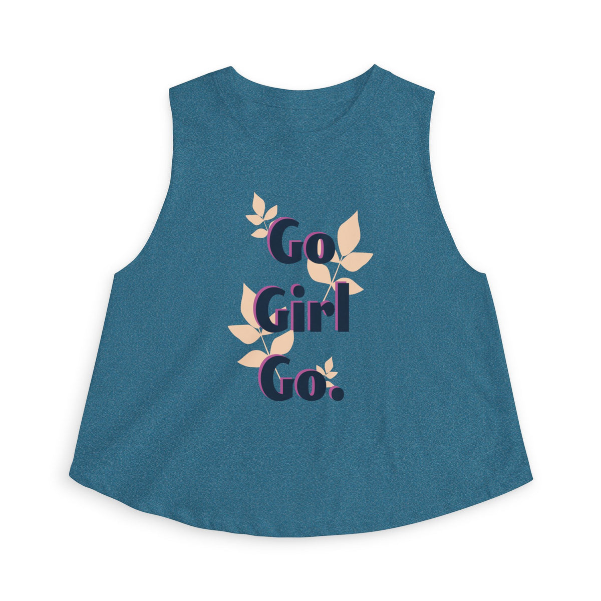 Go Girl Go Crop Top — Motivational Women's Sleeveless Tank