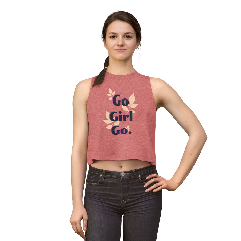 Go Girl Go Crop Top — Motivational Women's Sleeveless Tank