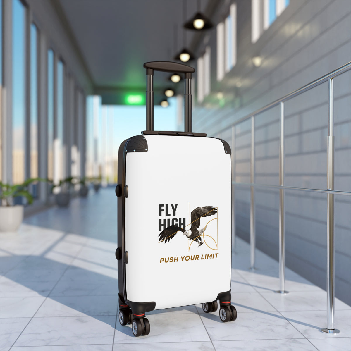 Suitcase - 'Push Your Limit' Eagle Travel Carry-On | Inspirational Adventure Luggage