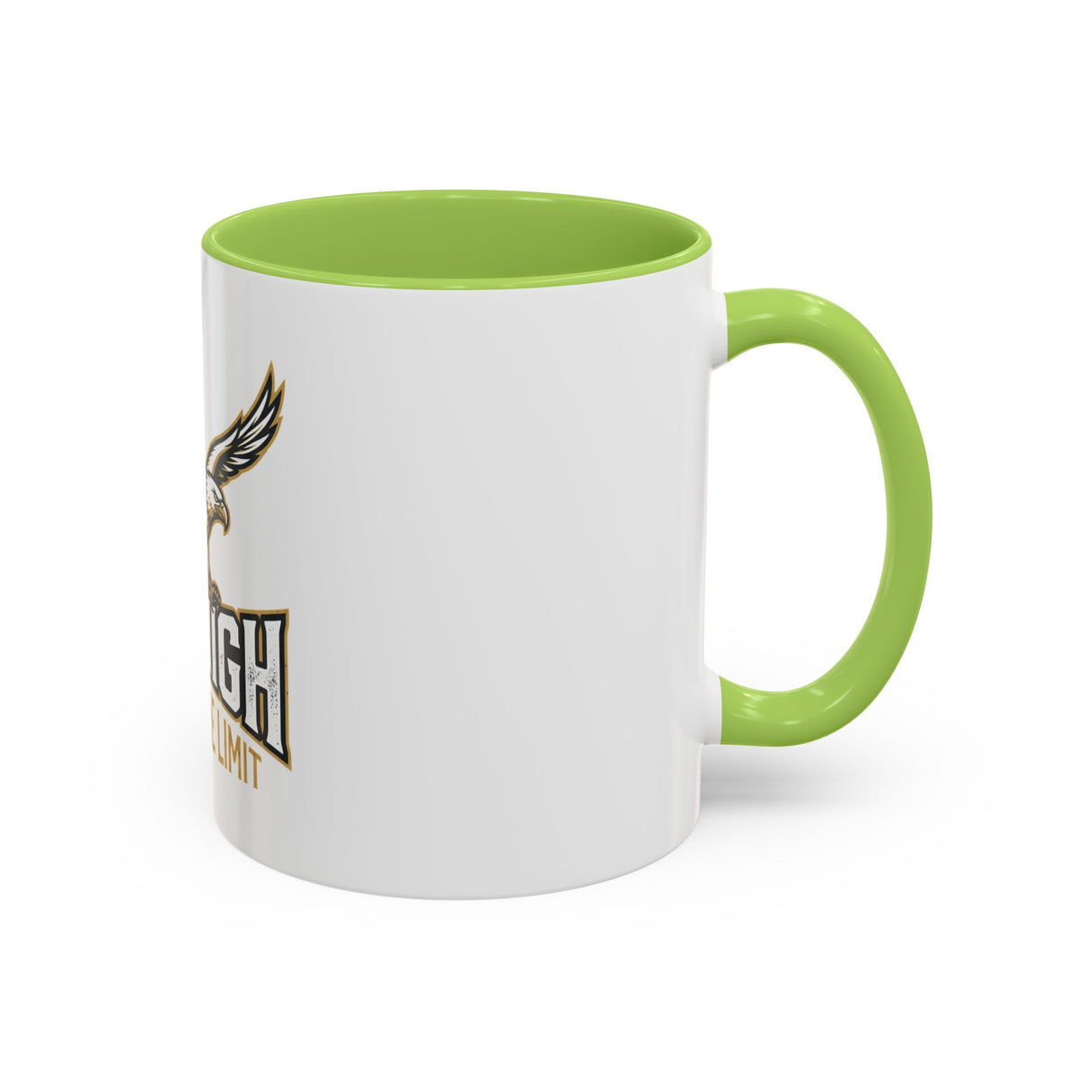 Fly High Eagle Coffee Mug – 'Fly High, Push to the Limit' Motivational Accent Mug (11/15oz)