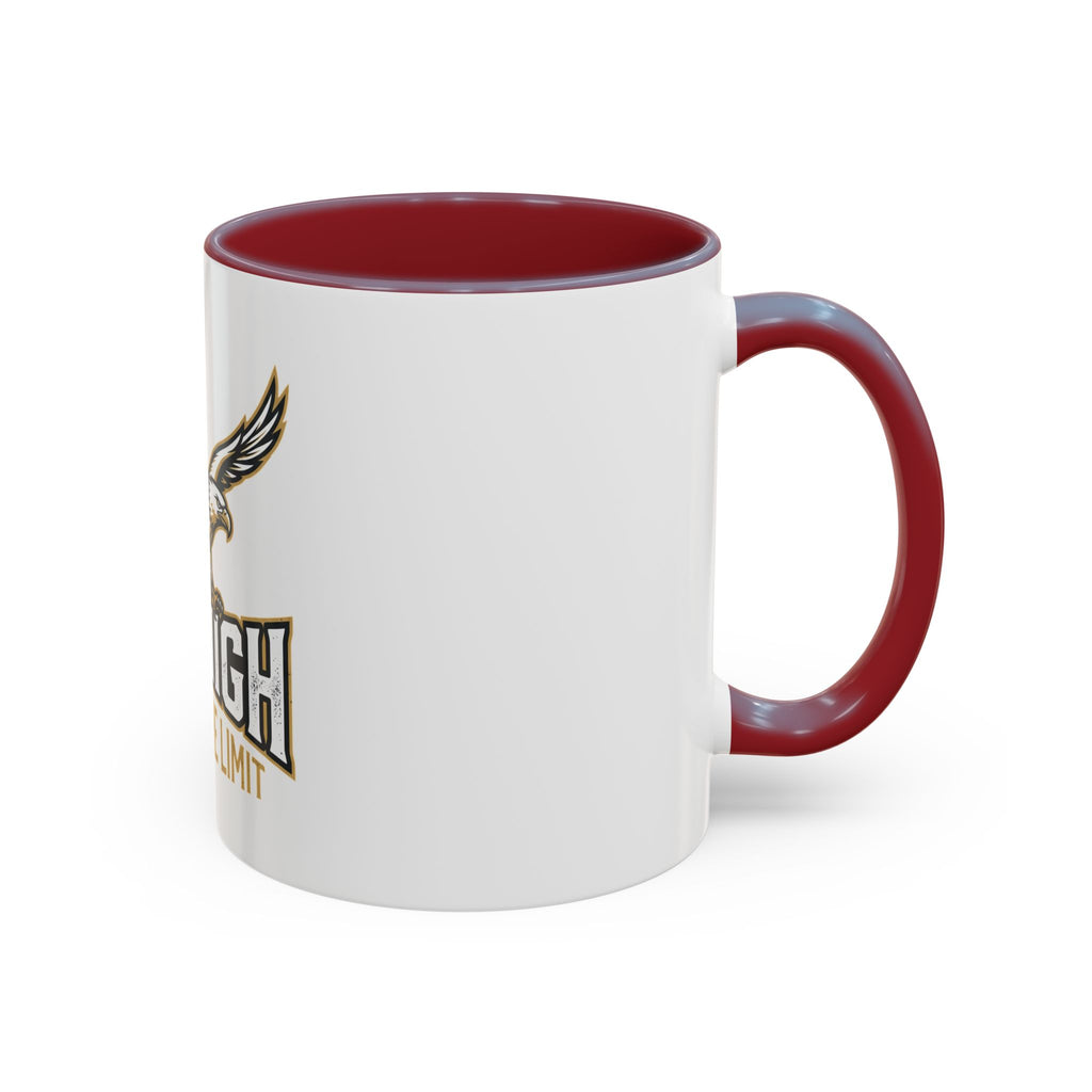 Fly High Eagle Coffee Mug – 'Fly High, Push to the Limit' Motivational Accent Mug (11/15oz)