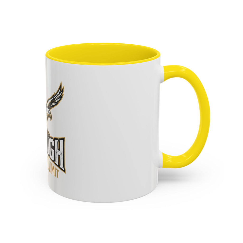 Fly High Eagle Coffee Mug – 'Fly High, Push to the Limit' Motivational Accent Mug (11/15oz)