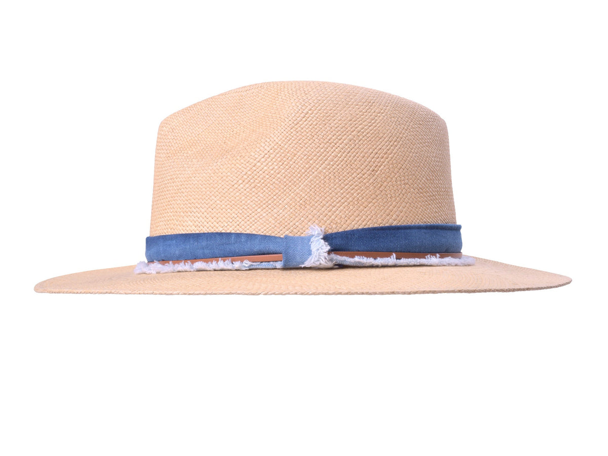 Indigo Panama Hat Straw - Handwoven